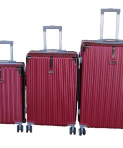GALAXIA Red ABS Hard-Shell Luggage Set with Spinner Wheels and Combo Lock