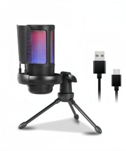 Gaming Microphone for PC Black Podcast Microphone usb computer microphone