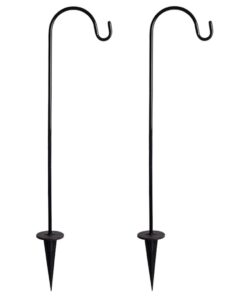 Garden Adjustable Plant Hook In-Ground Shepherd Hook Hanger Set of 2 -74cm