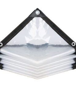 Garden Camping Heavy Duty Clear PE Tarpaulin With Eyelets - Clear - XL