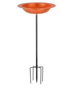 Garden Decor Outdoor Detachable Copper Lined Bird Bath & Feeder (71cm)