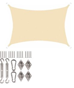 Garden Sunshade Net Rectangle - Beige - 400 cm