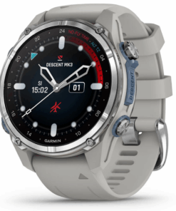 Garmin Descent Mk3 Dive Watch - Stainless Steel With Fog Grey Silicone Band