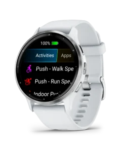 Garmin VenuÂ® 3 Silver stainless steel bezel with whitestone case