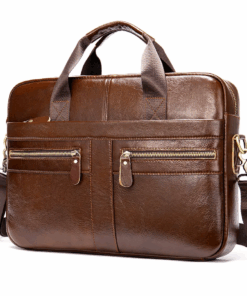 Gecko Trendy Laptop Bag with Luggage Strap - Brown