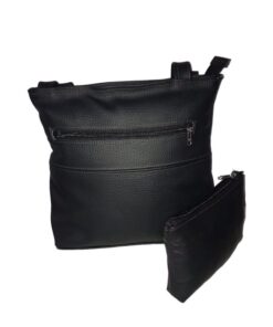 Genuine Leather Amanda Hand Bag And Makeup Bag Combo