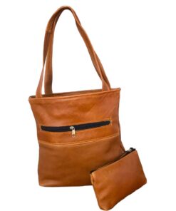 Genuine Leather Amanda Hand Bag and Pouch Combo