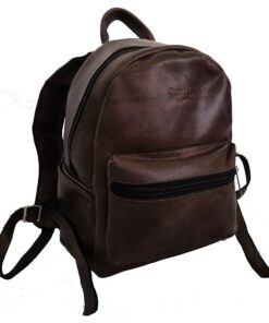 Genuine Leather Backpack Laptop Bag - 15-17" - Saddle
