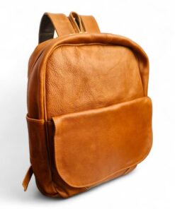 Genuine Leather Backpack - Tan - 20L Capacity