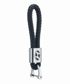 Genuine Leather Car Logo Keyring Metal - HYUNDAI
