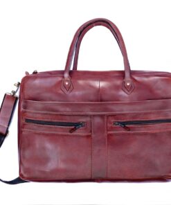 Genuine Leather Corporate Laptop Bag - 11 - 14" - Cherry