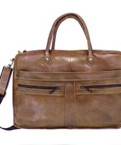 Genuine Leather Corporate Laptop Bag - 11 - 14" - Toffee