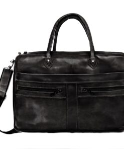 Genuine Leather Corporate Laptop Bag - 15 - 17" - Midnight