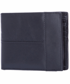 Genuine Leather Cowhide Men's Wallet - Black