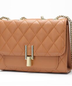 Genuine Leather Cross Body Purses Handbags Shoulder Bag - Caramel