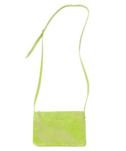 Genuine Leather Crossbody Bag - Brights Edition - XS - Lime