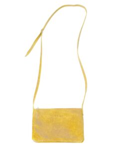 Genuine Leather Crossbody Bag - Brights Edition - XS - Mustard