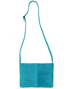 Genuine Leather Crossbody Bag - Medium - Brights Edition - Dark Teal