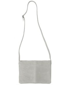 Genuine Leather Crossbody Bag - Medium - Brights Edition - Grey