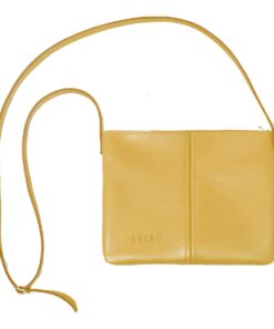 Genuine Leather Crossbody Bag - Medium - Brights Edition - Mustardseed Yellow