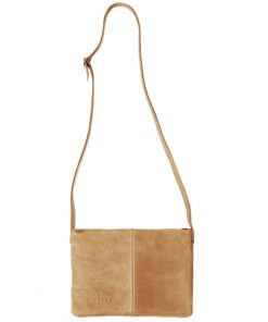 Genuine Leather Crossbody Bag - Medium - Brights Edition - Pecan