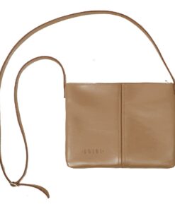 Genuine Leather Crossbody Bag - Medium - Brights Edition - Pecan Toffee Brown