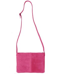 Genuine Leather Crossbody Bag - Medium - Brights Edition - Pink