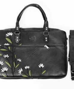 Genuine Leather Daisy Laptop Bag - Midnight 15 - 17" - 17 cm