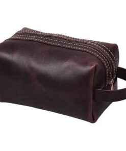 Genuine Leather Dopp Kit - Midnight