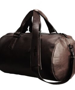 Genuine Leather Duffel Bag - Midnight