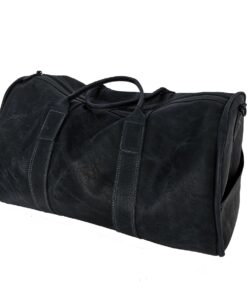 Genuine Leather Duffel Bag - Mini - Midnight