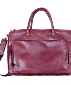 Genuine Leather Executive Laptop Bag - 15 - 17" - Cherry