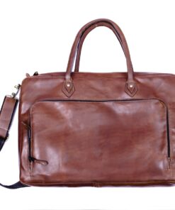 Genuine Leather Executive Laptop Bag - 15 - 17" - cognac
