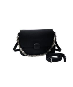 Genuine leather hand bag - black