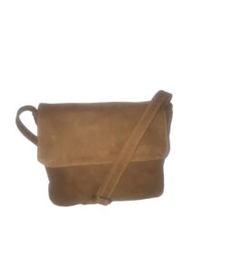 Genuine Leather Klein Sling Crossbody Handbag - Brown