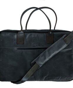 Genuine Leather Laptop Bag 11 - 14 " - Dark Blue Grey