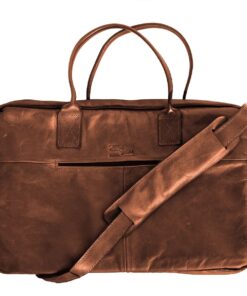 Genuine Leather Laptop Bag 11 - 14 " - Pecan