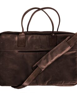 Genuine Leather Laptop Bag 15 - 17" - Chocolate