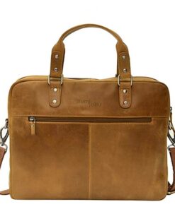 Genuine Leather Laptop Bag 15 - 17" - Pecan