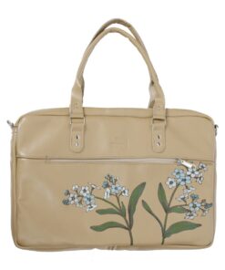 Genuine Leather Laptop bag - Forget me not - Beige 11-13"