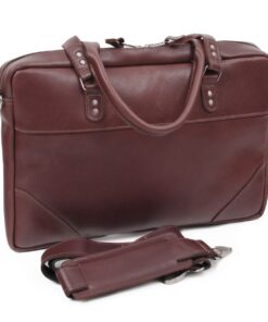 Genuine Leather Laptop Bag - Oribi - Bourbon 14" - M