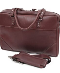 Genuine Leather Laptop Bag - Oribi - Bourbon 17" - L