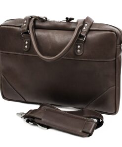 Genuine Leather Laptop Bag - Oribi - Saddle 17" - L