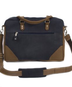 Genuine Leather Laptop Bag - Oribi - Two tone ltd ed 14" - M