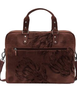 Genuine Leather Laptop Bag - Protea | 14" - 17" - Saddle