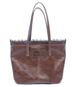Genuine Leather Large Top Tote - Large - Saddle