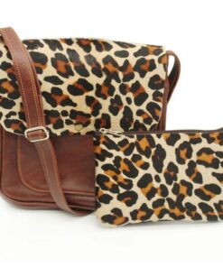 Genuine Leather Leopard Print Combo