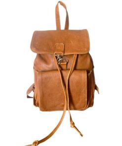 Genuine Leather Linnah Backpack -Pecan Tan