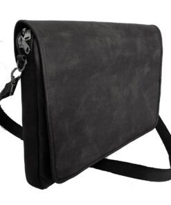 Genuine Leather Messenger Laptop Bag 11 - 13" - Midnight