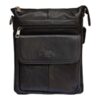 Genuine Leather Messenger/Shoulder Bag - Black